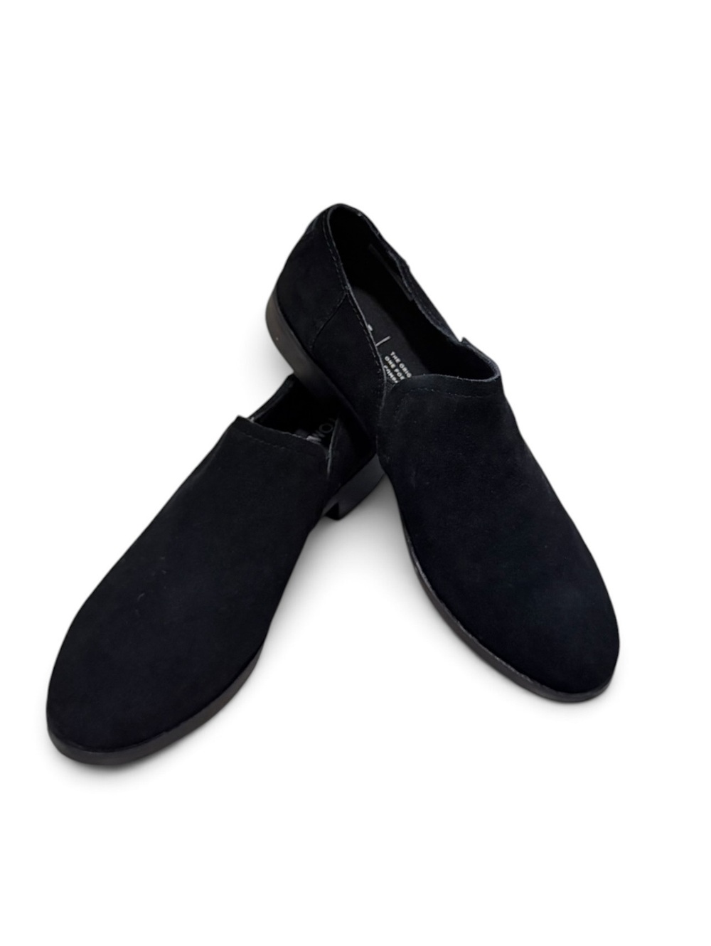 TOMS Black Suede Slip-On Loafers Size US 7.5